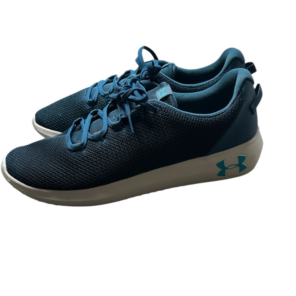New Under Armour Men s Ripple Sneaker, Techno Teal Black , Size 14